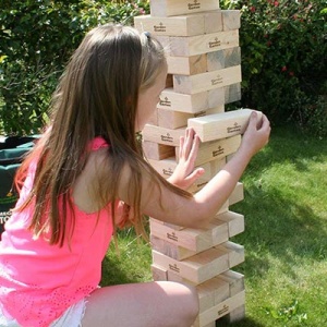 Hi-Tower Garden Wooden Tower Block Building Game